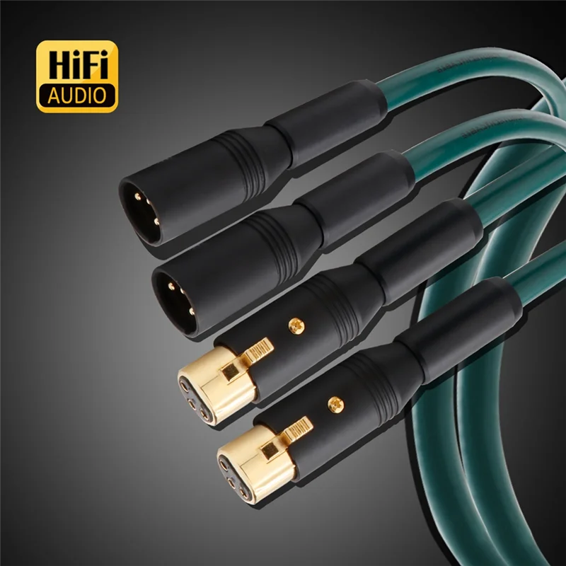 ABUO-FA-220 Audiophile XLR Balanced Cable Monocrystalline Copper HIFI Audio Signal Stereo Connection Cable 1.5M
