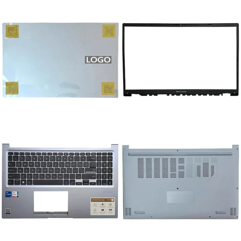 New For ASUS Vivobook 15 X1502 M1502I 2022 12Gen Laptop LCD Back Cover Front Bezel Upper Palmrest Bottom Base Case Keyboard