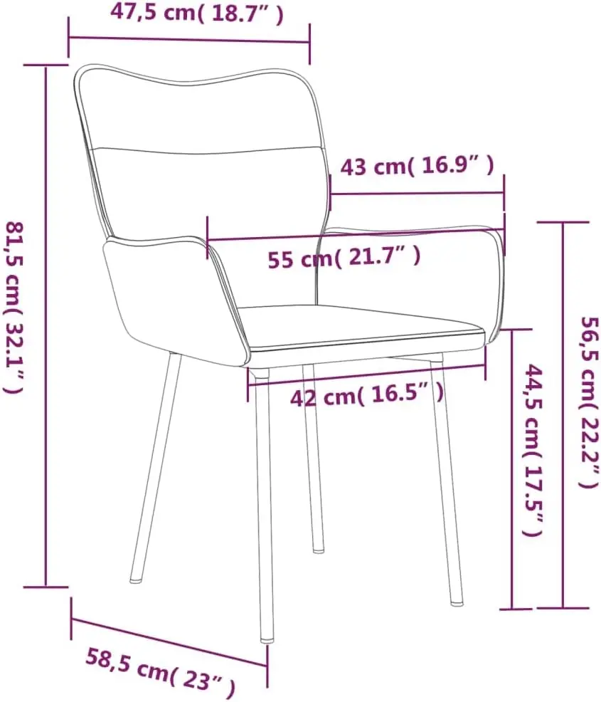 Dining Chairs 2 Pcs Kitchen Chairs,Kitchen & Dining Room Chairs,Suitable For Kitchens, Bars, Cafes, Bistros, Coffee Houses,