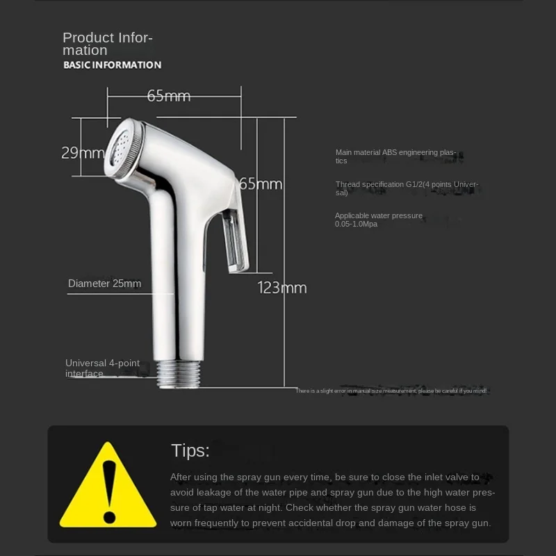 Handheld Bidet Faucet Spray Gun Shower Head Bathroom Toilet Bidet Shower Sprayer Water Saving Bathroom Cleaning Tool