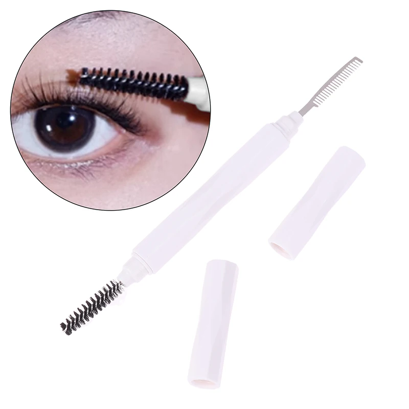 Z. Double Headed Eyebrow And Eyelash Comb Spiral Brush Fine Toothed Small Steel Comb Professional Beauty Makeup Tools For Eye