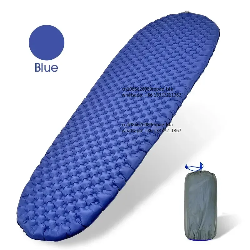Ultralight Thin 20D Nylon TPU Inflatable Mummy Shape 4 Seasons Waterproof Warm Foldable Portable Mattress Solo Hiking