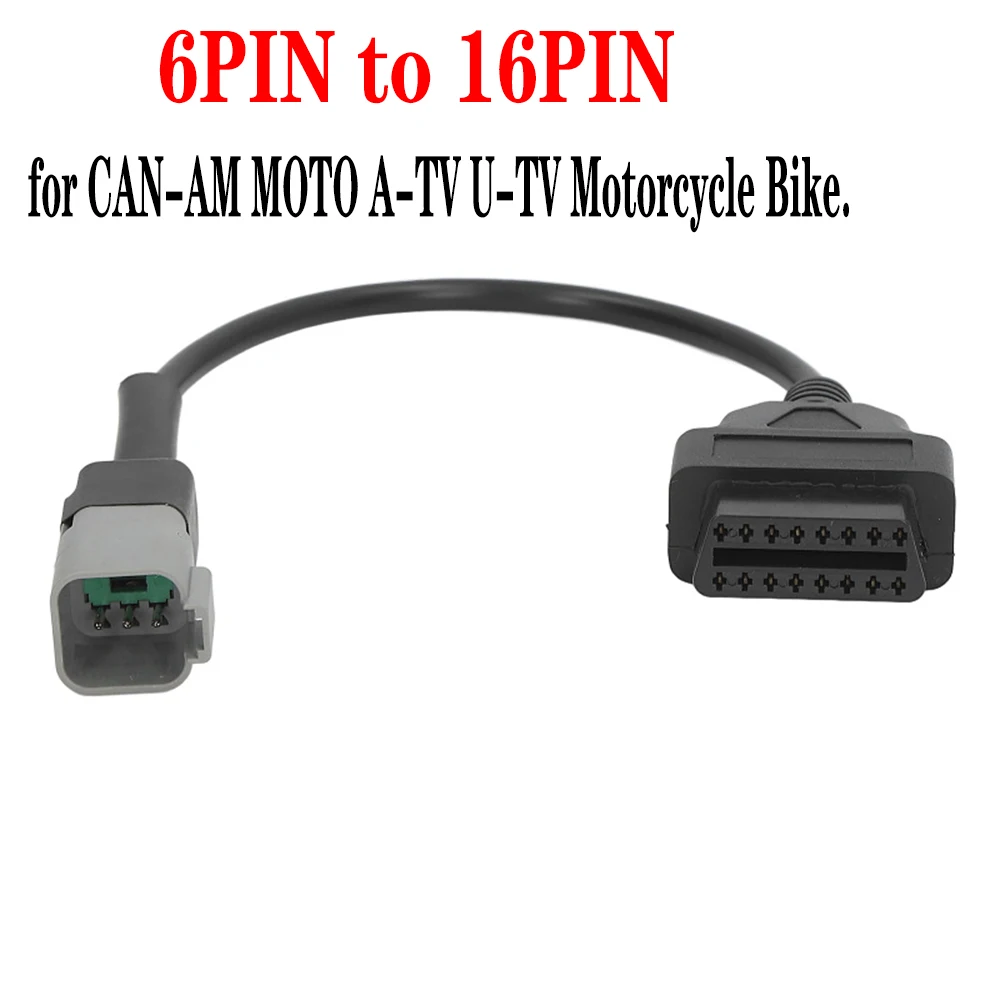 OBD2 Diagnostic Cable Adapter is Replacement for CAN‑AM MOTO A-TV U-TV Motorcycle Bike Can Be Used With OBD Adaptors