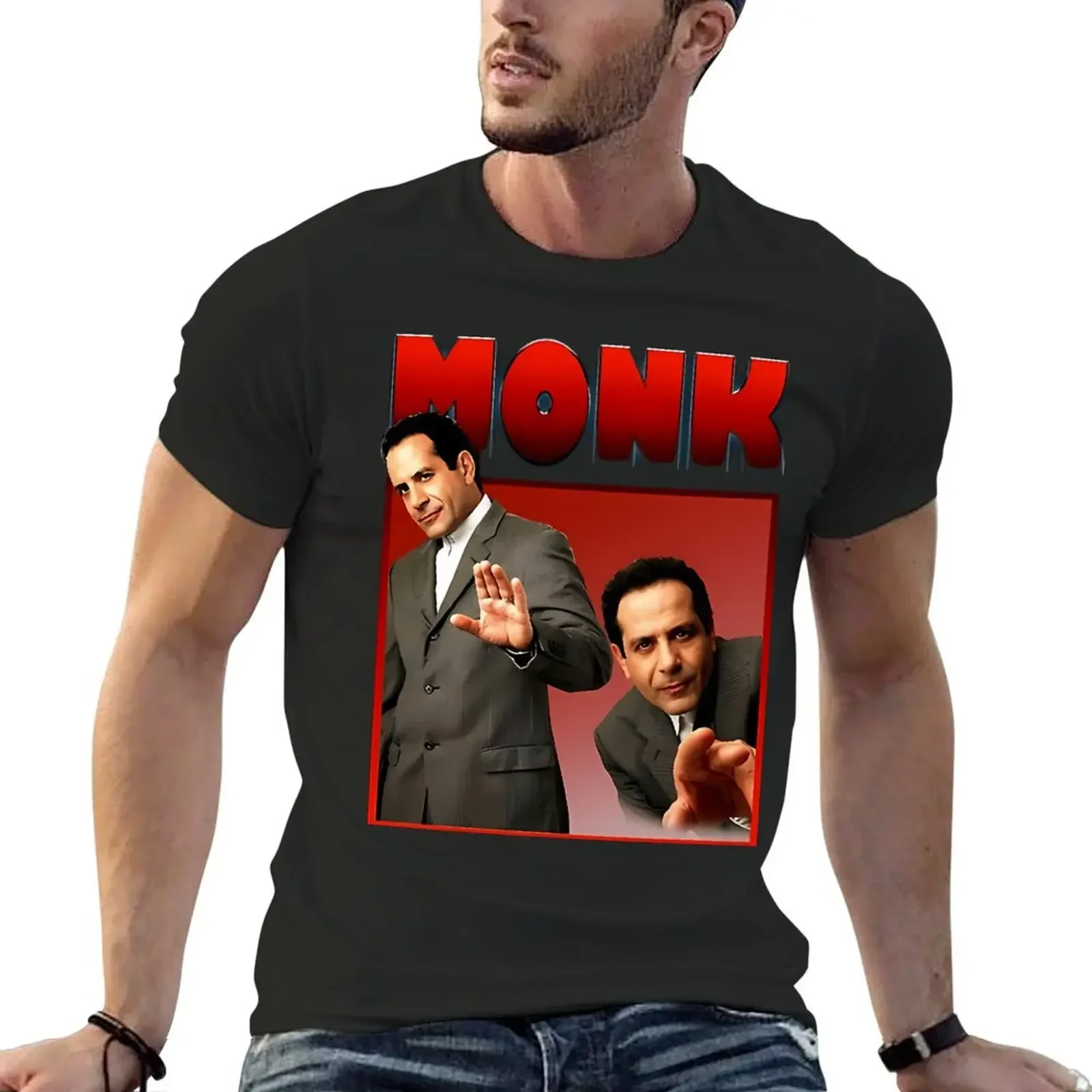 Adrian Monk Adrian Monk Adrian Monk T-Shirt designer shirts graphics T-shirts for men cotton