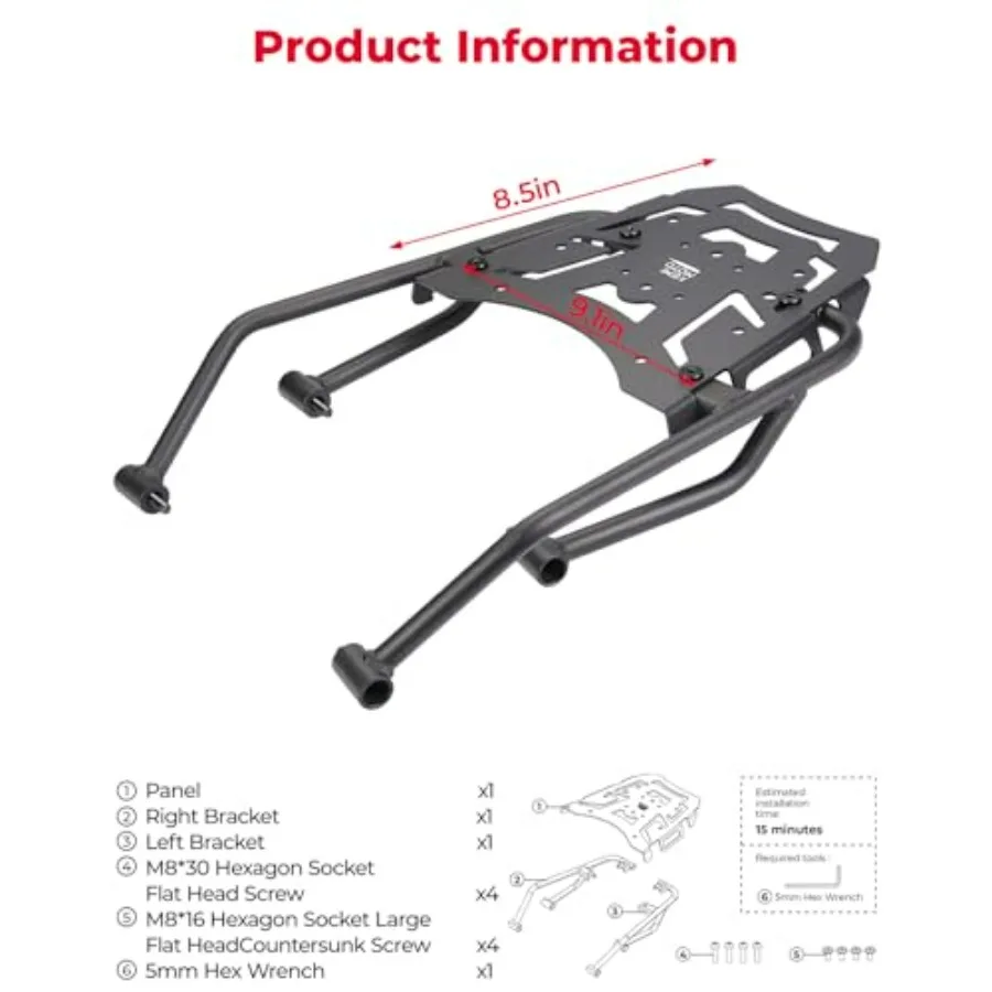 Bagażnik tylny kompatybilny z SCL500 2025 2024 2023, stelaż bagażowy, bagażnik tylny.