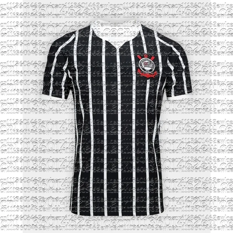 Summer Corinthians Football Jersey Y2K Black Striped Oversized Tee Family Matching Outfit for Sports Street Fashion Casual Wear