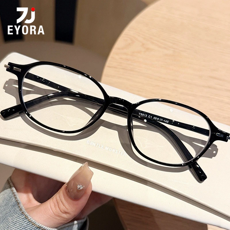 

EYORA Lightweight Small Frame Reading Glasses for Women Anti Blue Light Photochromic Glasses Optical Lenses with Prescription