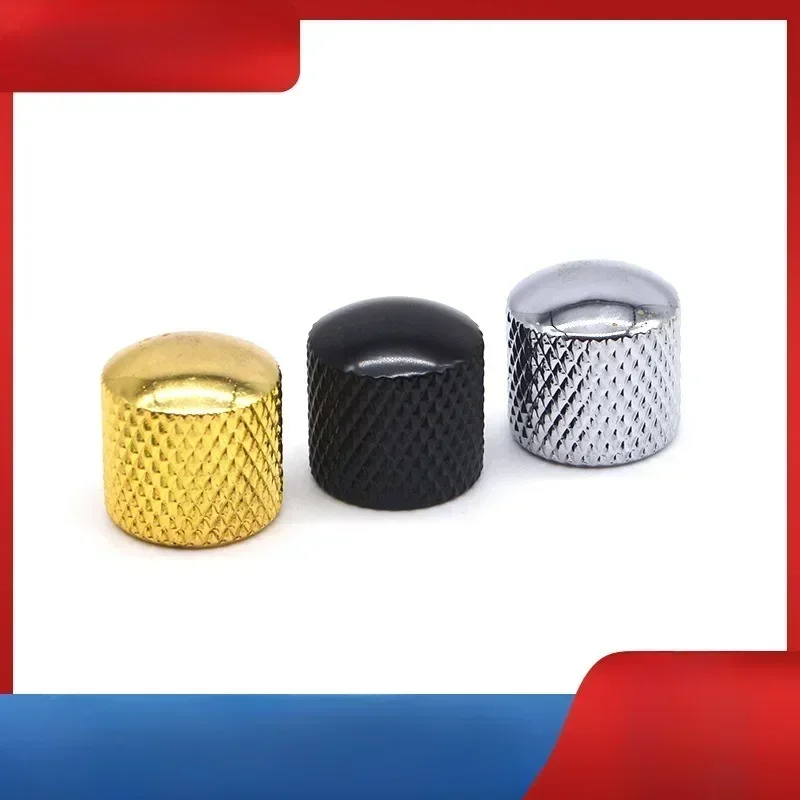 1pcs גיטרה מתכת צליל נפח כפתור potentometer כובע גדול חלקים של גיטרה לדחוף כפתור עם חור גיטרירה אבזרים