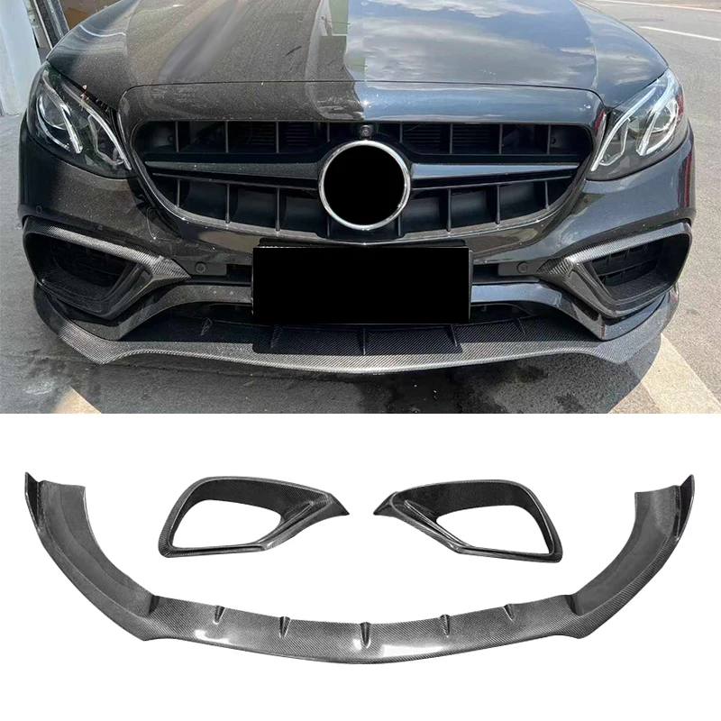 شفة أمامية من ألياف الكربون W213 E63 E63S للفئة E E63 E63S 2016-2020