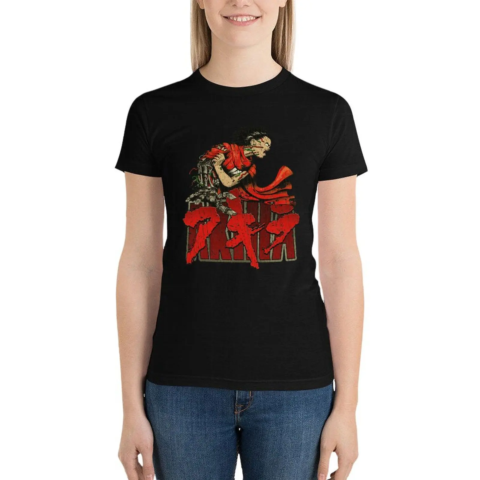 Akira Tetsuo Gemodificeerde 1982 T-Shirt Nieuwe Editie ZweetKoreaanse Mode Kleding Voor Vrouwen