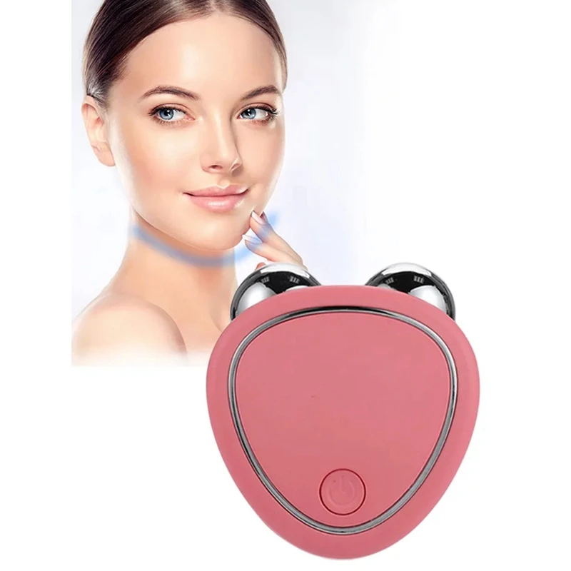 Microstroom Roller Huidverstrakking Schoonheid Opladen Gezicht Anti Rimpel Gezichtsmassager 2 STKS