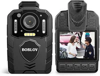 BOBLOV KJ25 1080p Cámara de acción 3000mAh Soporte 13 horas de grabación Bodycam Visión nocturna Mini cámara de policía Caminhada para mascotas