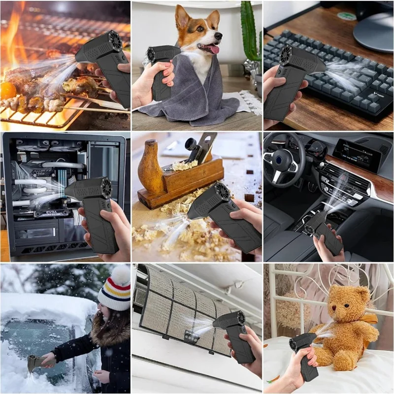 UNCL Mini Turbo Jet ventilateur 130000 tr/min vitesse du vent 52 M/S moteur sans brosse ventilateur de conduit portatif Cyclone Turbo ventilateur électrique