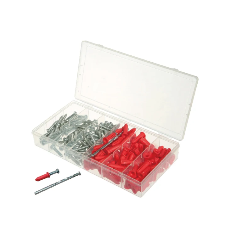 201PC Plastic Anchor Kits Conical Sets Wall Plug Screw Assortment