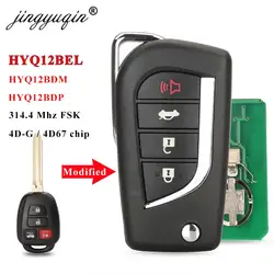 Jingyuqin-zmodyfikowany, składany kluczyk samochodowy, 314.4Mhz, FSK, G/ H, Chip, do Camry Corolla Scion, FR-S, Toyota 86, HYQ12BDM, HYQ12BEL, HYQ12DP