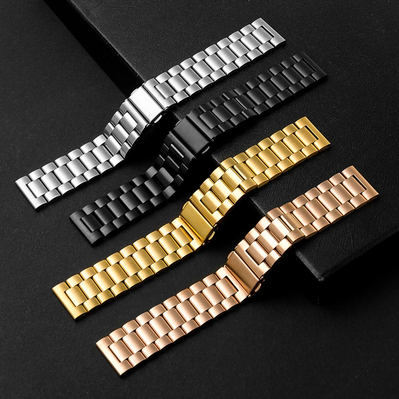 Quick Release Stainless Steel Watch Bands 20mm 22mm Smart Watch Strap Bracelet For HUAWEI WATCH GT4 Samsung Galaxy Watch 7 6 5 4