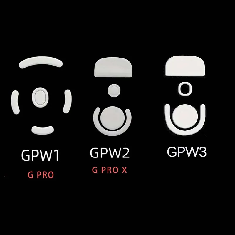 Für Logitech GPW1 GPW2 GPW3 Wireless Gaming Mouse Skates – langlebige PVC-Fußpolster mit abriebfestem Design und rutschfestem Griff