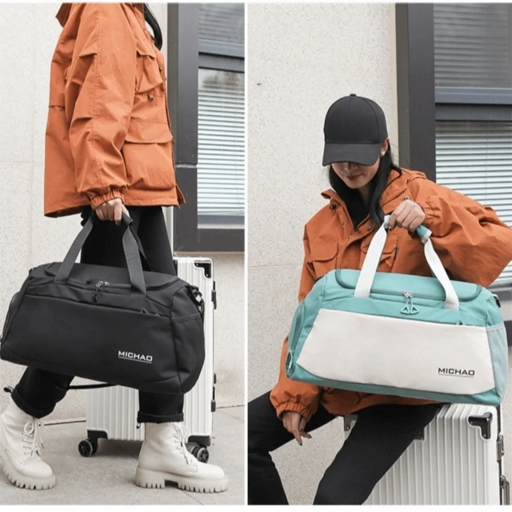 

Wet Dry Separation Travel Duffel Bag Large Capacity Durable Fitness Handbag Shoes Compartment Waterproof Travel Luggage Bag