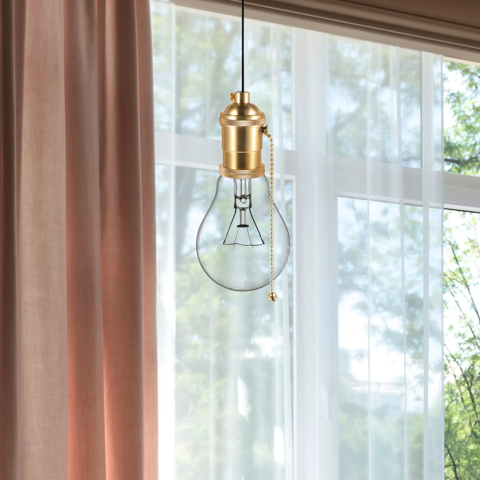 

E27 Screw Golden Copper Vintage Lamp Holder DIY Edison Light Socket for Ceiling Wall Light Home Bar Coffee Shop