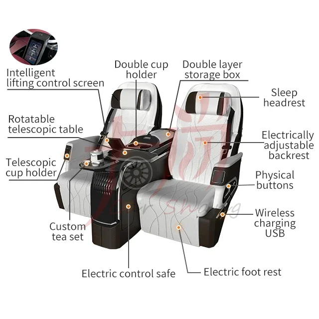 L2025 Refitted Multi-function Ventilation Heating Massage Seat Applicable to Large SUV Conventional MPV Airline Seat
