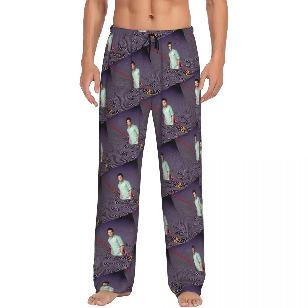 

Custom Printed Dexter Morgan Pajama Pants Men's Movie Sleep Sleepwear Bottoms with Pockets