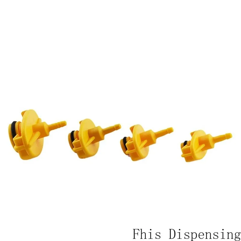 Barrel Adapter Fitting with O-Ring for 3cc 5cc 10cc 30cc 55cc Yellow