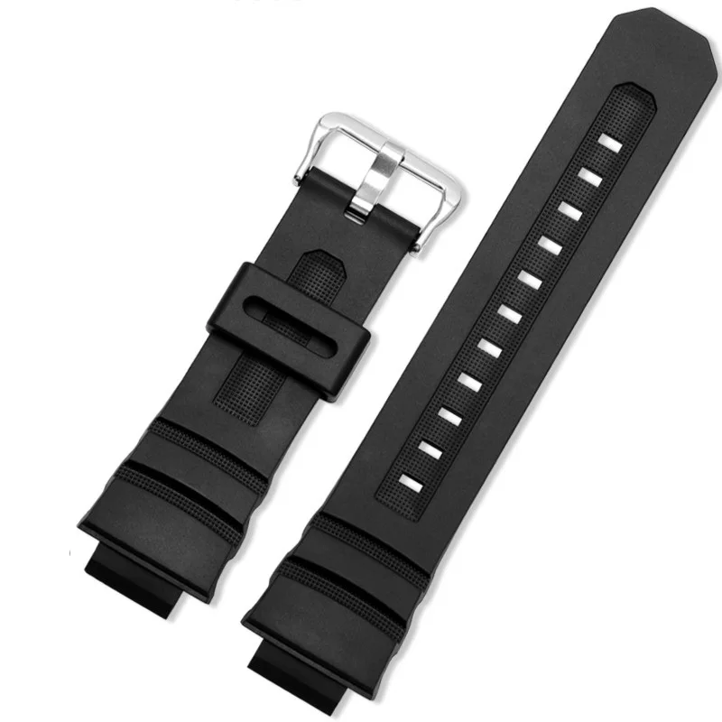 Band for Casio G-Shock AWG-M100 AW-590 AW-591 G-7700 series Men Watch Band Chain 16mm Silicone Watch Strap Watch Accessories