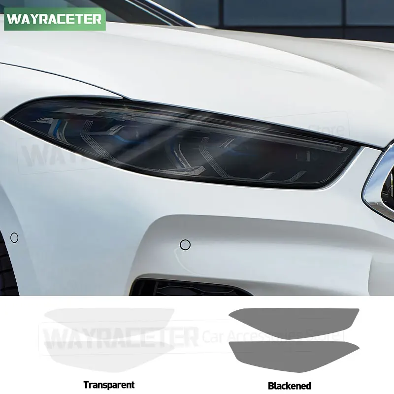 

Тонировка автомобильных фар, дымчато-черная защитная пленка, прозрачная наклейка из ТПУ для BMW M8 F91 F92 F93 2020 2021 2022 2023 2024 2025