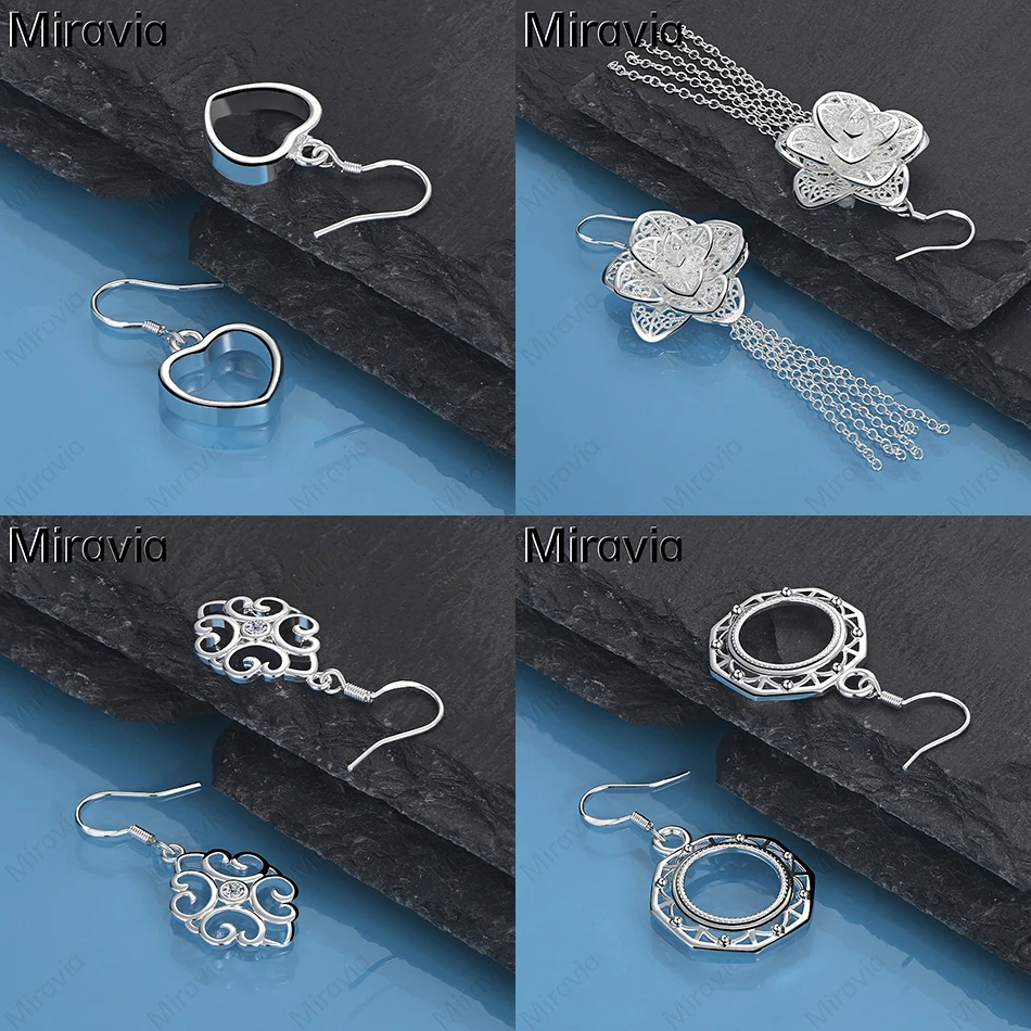 

Miravia 925 Sterling Silver Hollow Tassel Flower Earrings Women Elegant Cute Party Holiday Gift Jewelry