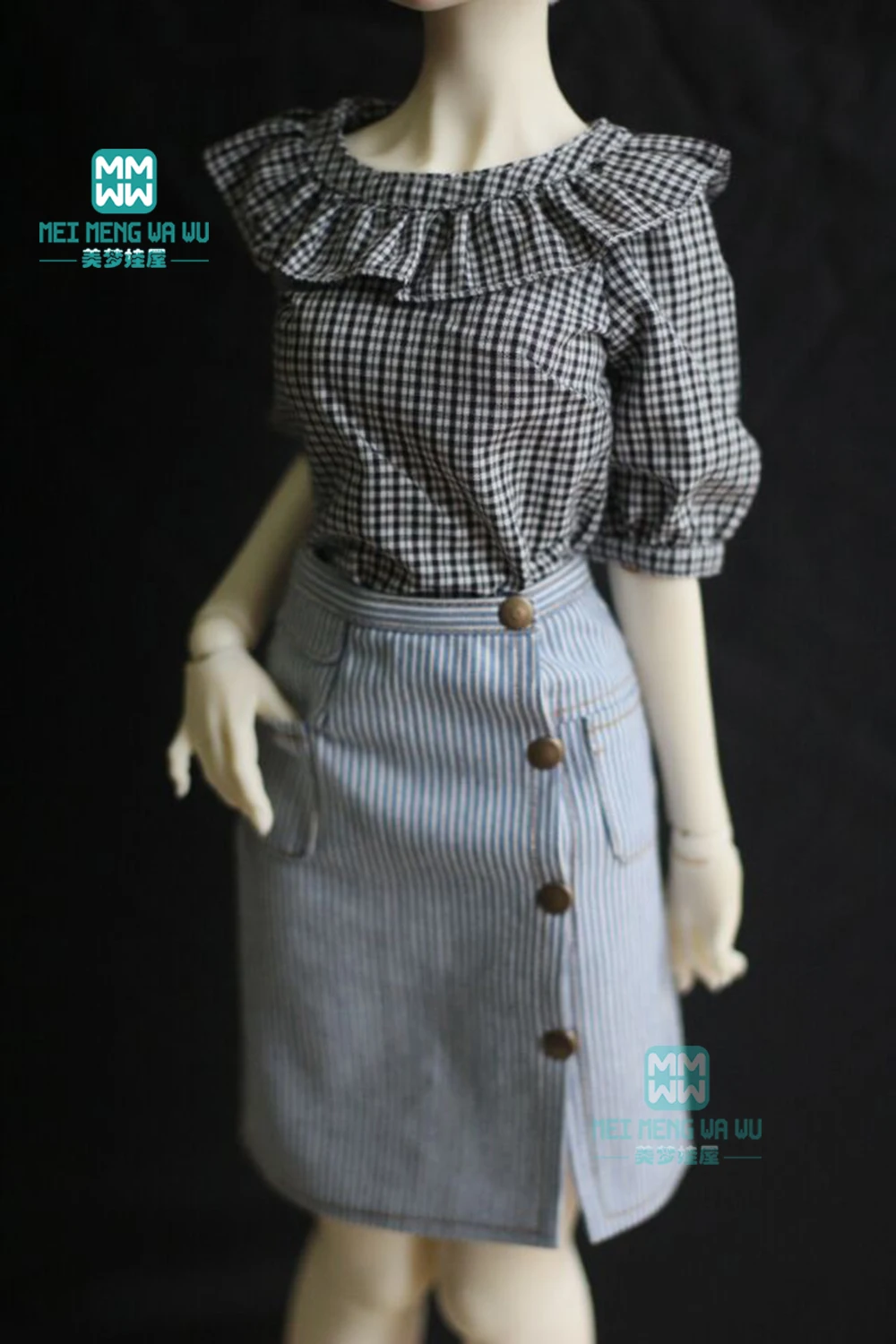 58-60cm1/3 BJD SD DD DDL Doll Clothes Fashion Hip Skirts Denim Skirts Gifts for Girls