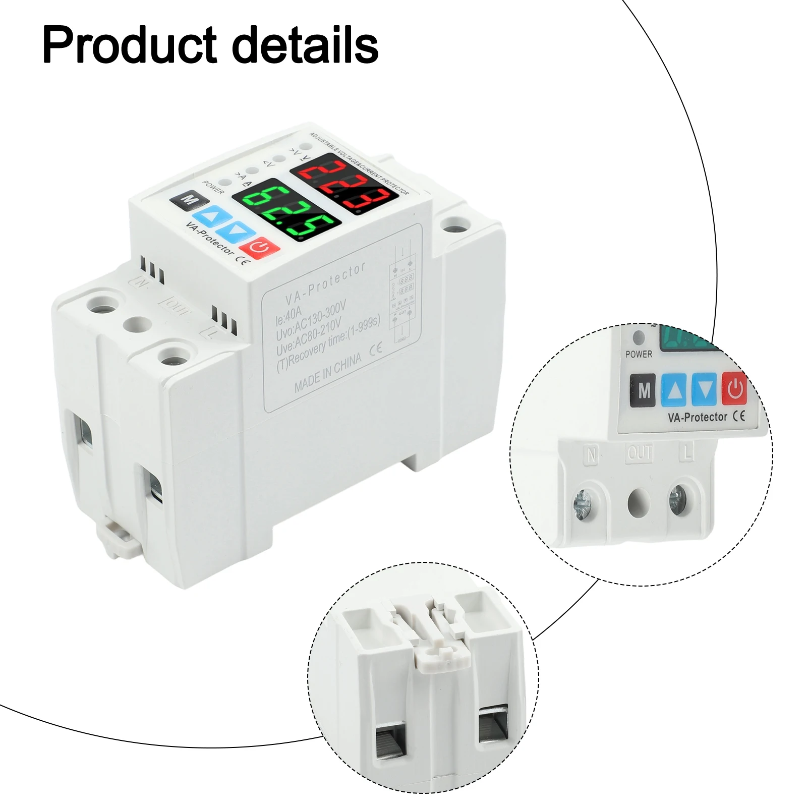 Current Protection Digital Breaker Self-resetting Capability Digital Display Monitoring For Household Appliances