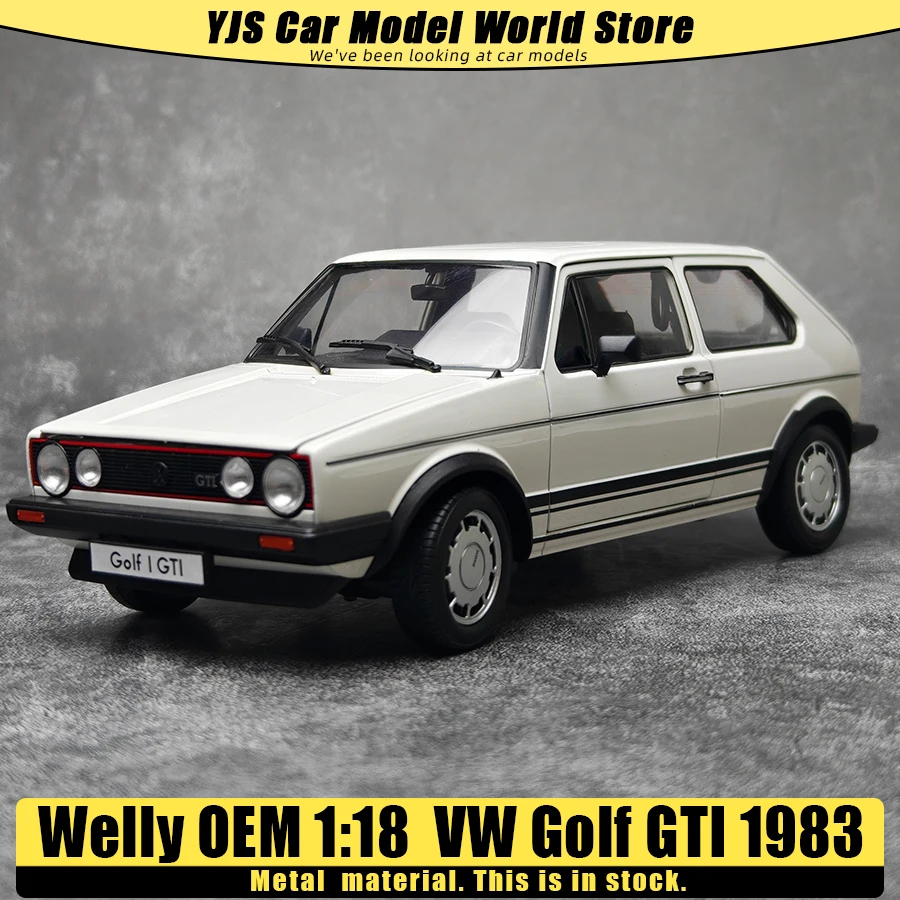 

Металлическая модель автомобиля Welly OEM 1/18 Golf GTI 1983, классическая коллекционная статическая модель для декора - праздничный подарок