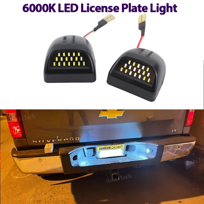 Lámpara de luz LED para matrícula de Chevrolet Silverado, 1500, 2500, 3500, Avalanche, Urban, Tahoe, GMC, Sierra, Yukon XL, 2 uds.