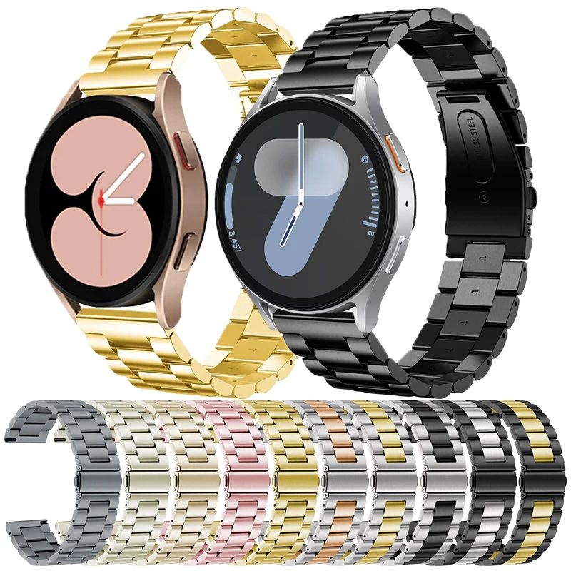 Luxury Metal Strap For Samsung Galaxy Watch 4 5 6 7 40mm 44mm Galaxy 4 6Classic 47 46mm 5Pro 45mm Stainless Steel 20mm WatchBand