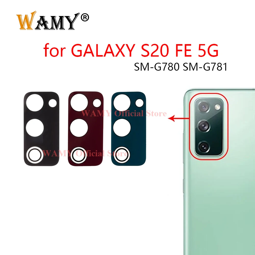 WAMY New Rear Back Camera Glass Lens replacement For Samsung Galaxy S20 FE 5G SM-G780 SM-G781 With Glue Adhesive