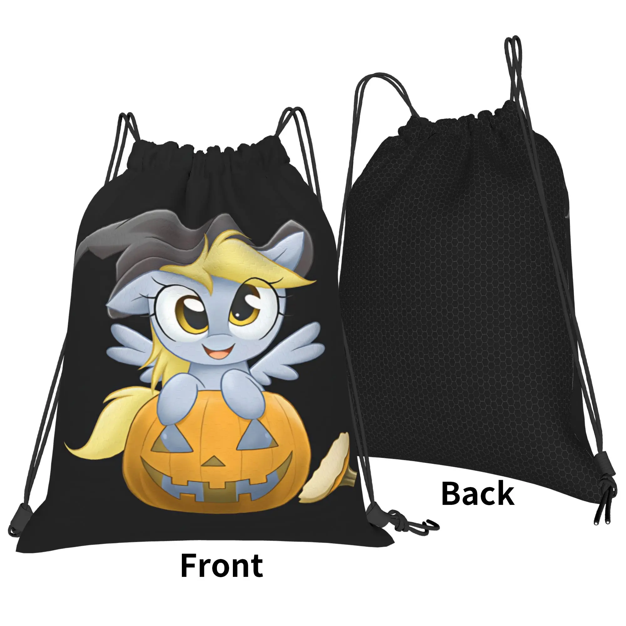 Derpy Muffins Hooves Halloween Drawstring Bag  Large Retro Backpack Sports Travel Sackpack String Bags For Men