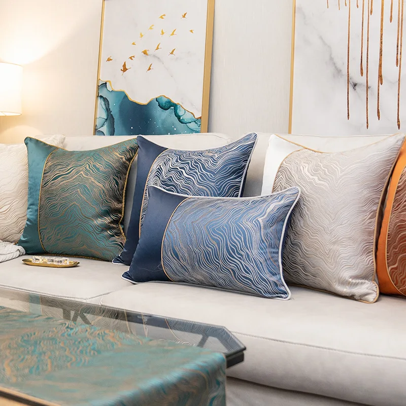 Nordic Style Luxury Sofa Cushion Cover 45x45cm Throw Pillow Cover 30x50 Sample Room Villa Living Room Decorative Bed Home Decor