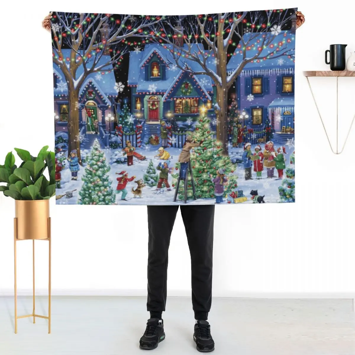 Decorating for Christmas Throw Blanket Baby Hairy Comforter Bed Decorative Throw for babies Blankets