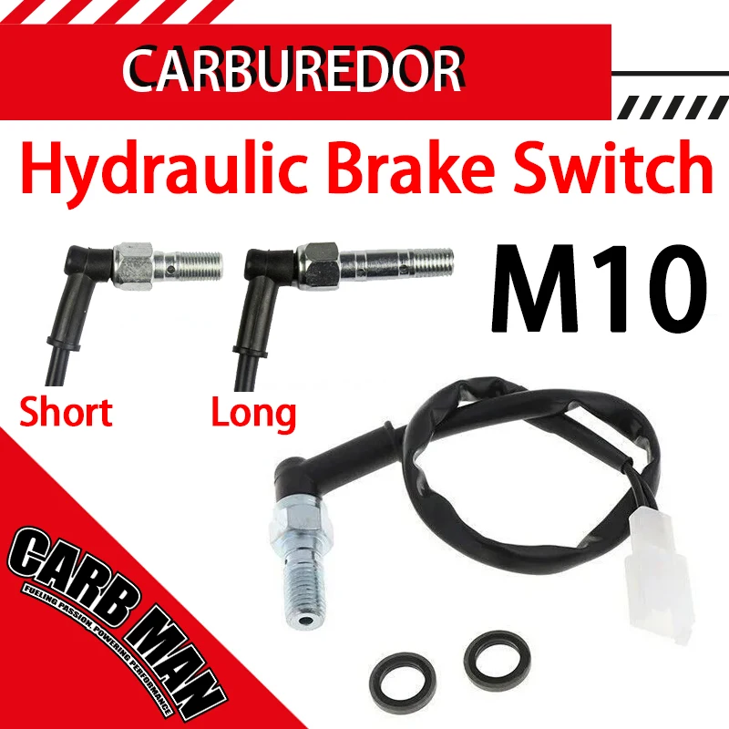 

M10 x 1.25mm Motorcycle Hydraulic Brake Pressure Rear Light Switch Hollow Bolt Motocicleta Accessories Hydraulic Brake Switch