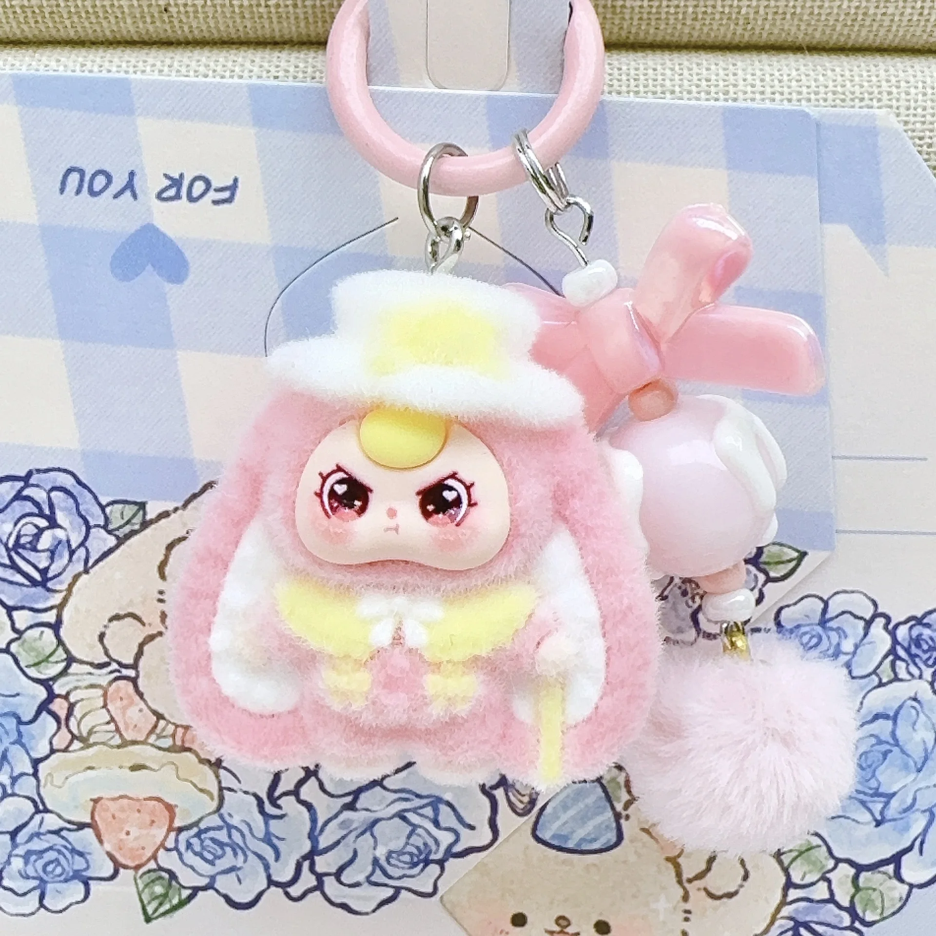 1PCSGentleman مجموعة الإكسسوارات الكرتون لطيف تمثال المفاتيح، شماعة حقيبة، قلادة الزخرفية، سلسلة المفاتيح العصرية