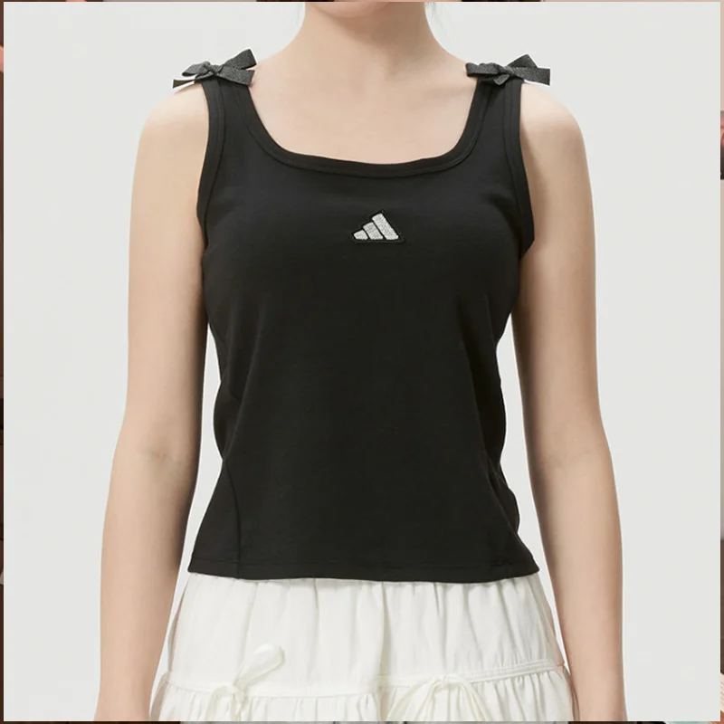 Adidas Women's 2026 New Sports Tank Top Slim Fit Sleeveless T-Shirt Fitness Running Training Wear KS5318