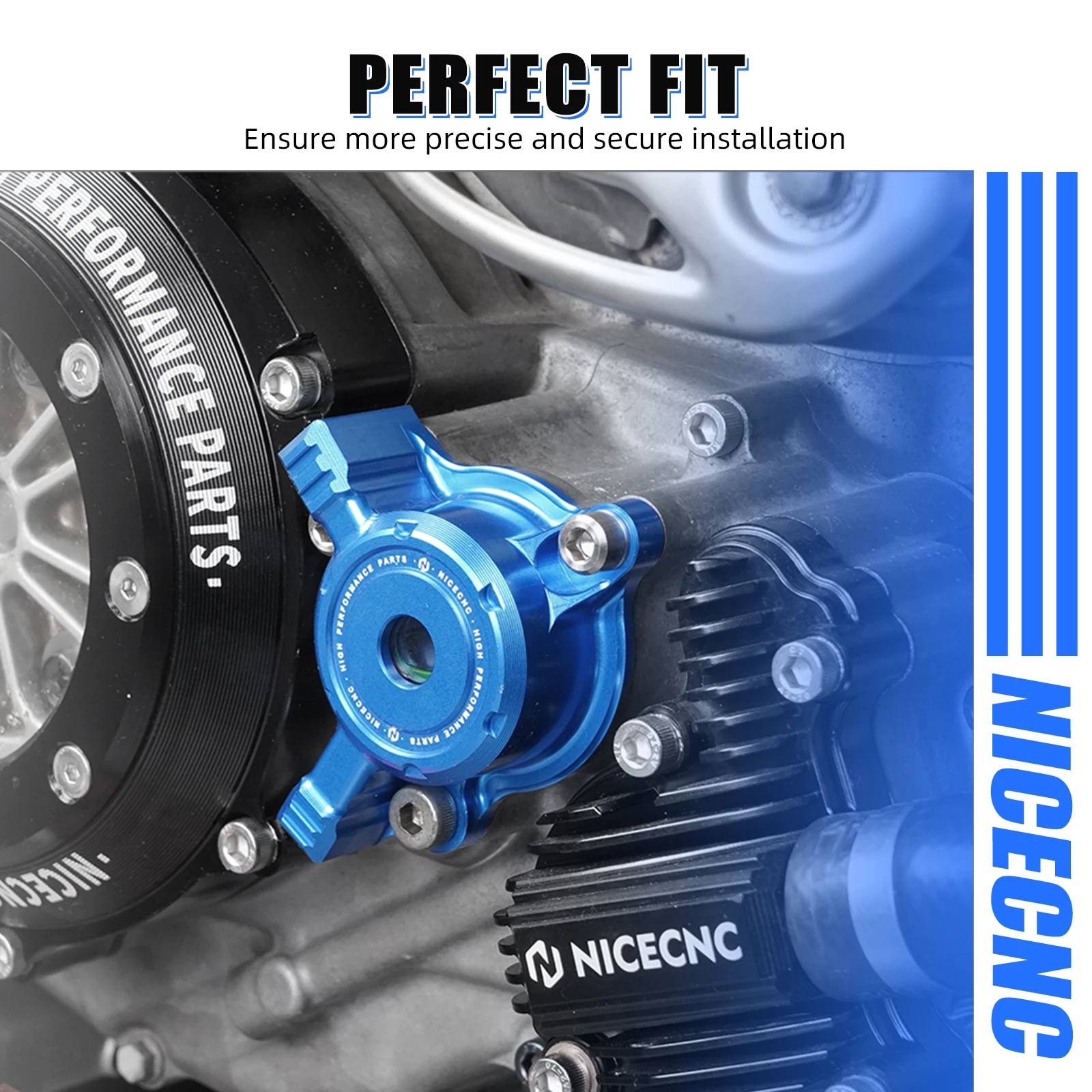 NICECNC For Yamaha YFZ450R 2009-2024 Transparent Oil Filter Cover YFZ450X 2010-2011 CNC Machined Anodized Aluminum With O-ring