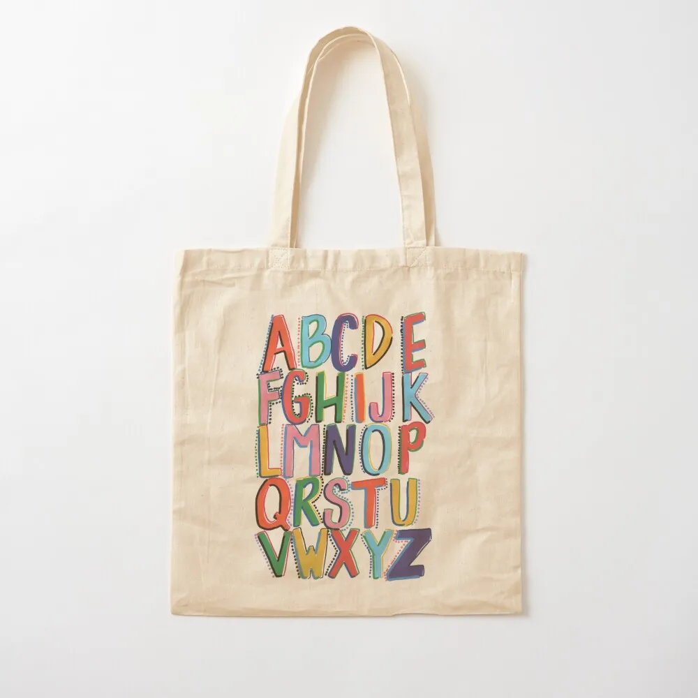 Colorful Alphabet Tote Bag eco pack Fabric bag handbag