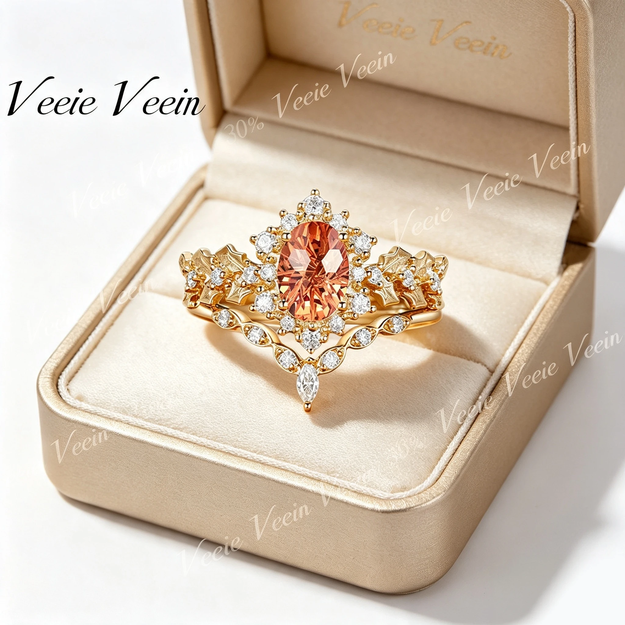 MuShan Jewelry S925 Sterling Silver Plated 18k Gold Retro Colorful Ring Luxury Fanta Gem Stacked Ring Set Wedding Ring