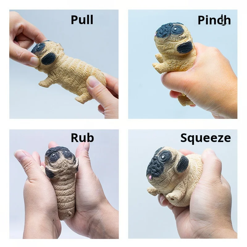 Stretch deform simulate a bulldog  squeeze a toy to relieve emotions slow rebound vent anger small gift Wholesale