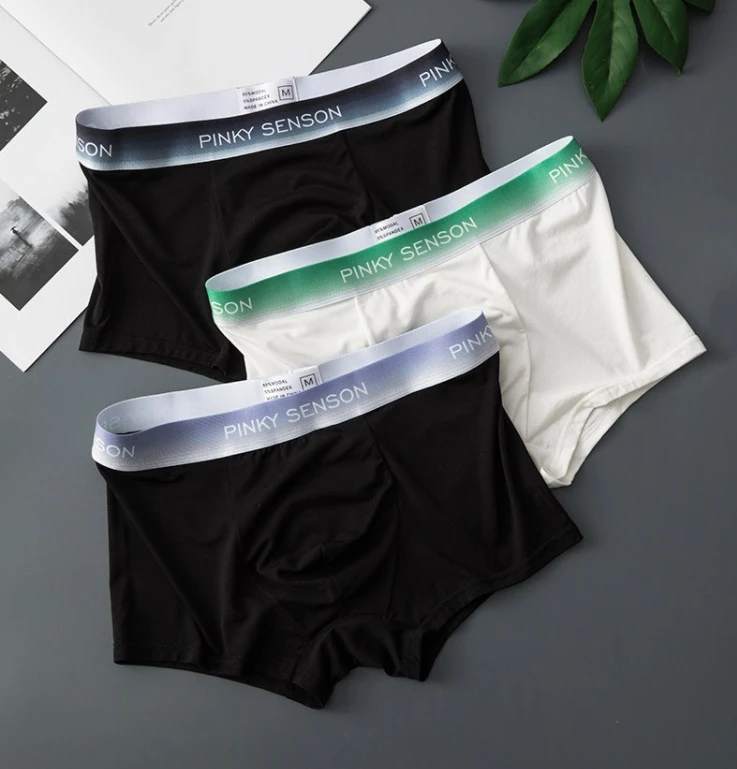 Men's Boxy Underwar Skinny Modal Breathable Sweat Absorption Comfort Trunks Youth Mid-waisted U Convex Pouch Sports Boxer Shorts