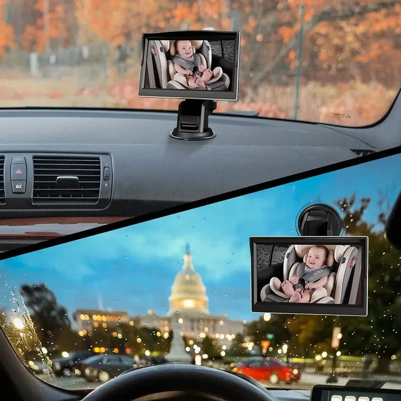 Safety seat 5 inch HD 1080P car baby monitor million digital high definition night vision baby monitoring