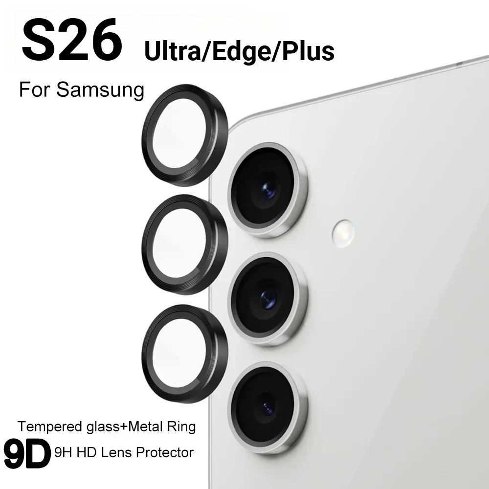 HD Tempered Glass Lens Protector Flim For Samsung Galaxy S26 S25 Edge S24 Ultra Plus 9H Alloy Ziai Anti-scratch Glass Lens Cap