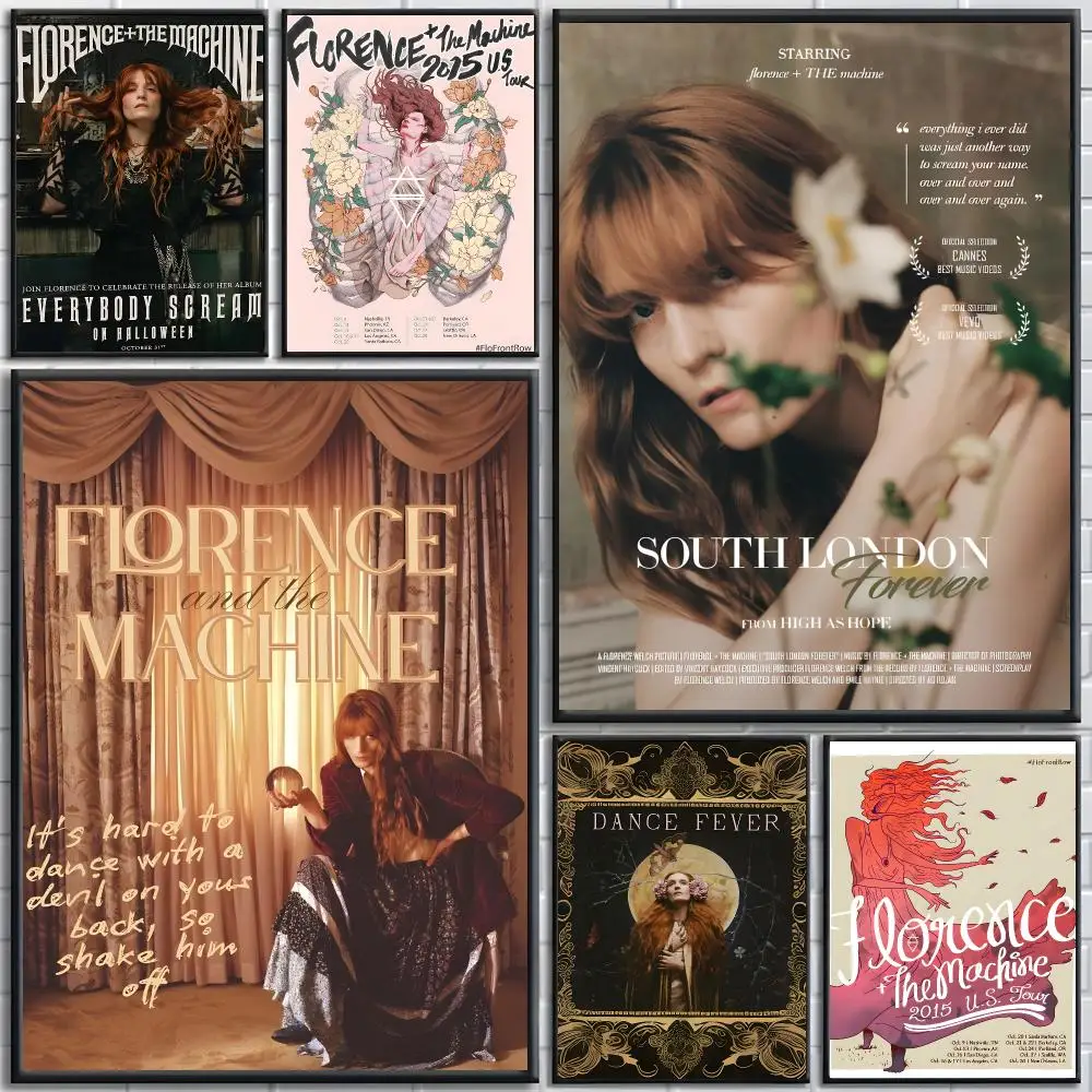 band Florence and the Machine Poster posters for bedrooms and living rooms—high-definition cartoon movie-themed wall art.