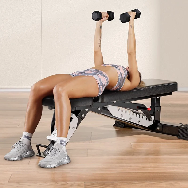 مكبس مقاعد البدلاء و13 موضعًا قابل للتعديل لتدريبات القوة للمرآب والتمارين الرياضية المنزلية، ورفع الأثقال،